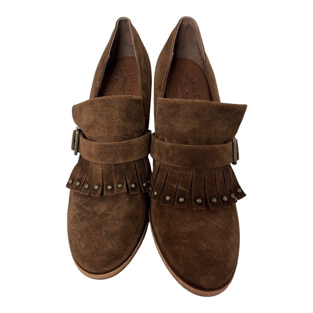 NWOB Kork Ease Prim Suede Oxford Loafer Heels